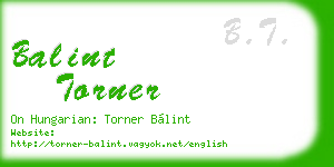 balint torner business card