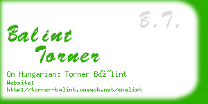 balint torner business card